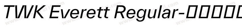 TWK Everett Regular字体转换